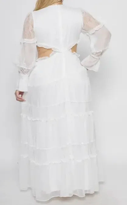 Slay The Day Cut Out Maxi Dress - Curvy