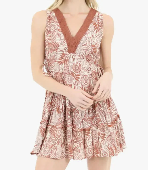 V-Neck Lace Dress