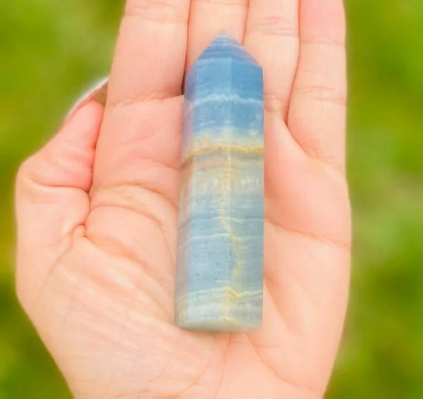 Lemurian Aquatine Calcite Tower