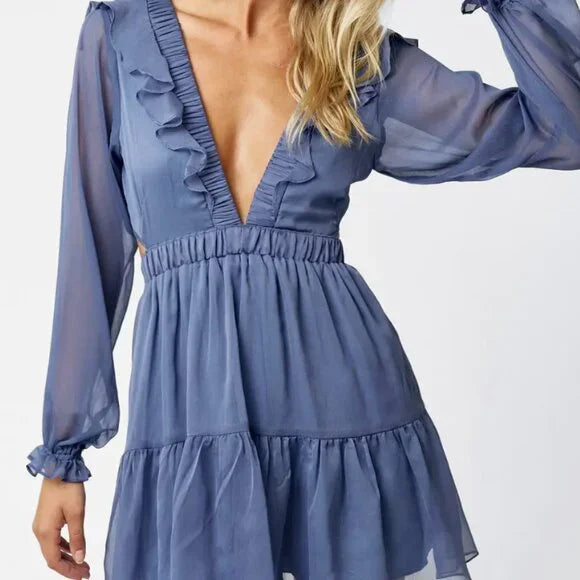 Stay On My Mind Ruffle Mini Dress