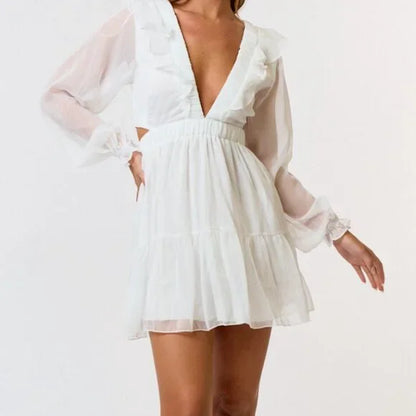 Stay On My Mind Ruffle Mini Dress