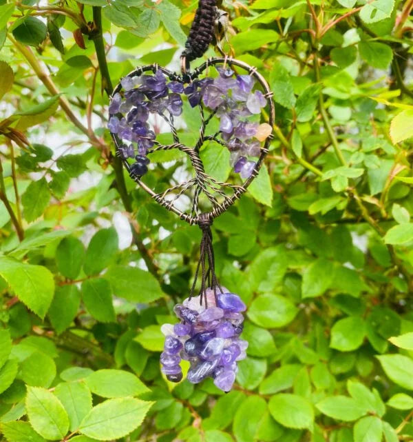 Mini Tree Of Life- Amethyst Heart