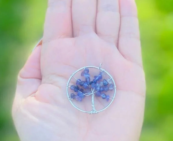 Amethyst Tree Of Life Crystal Pendant