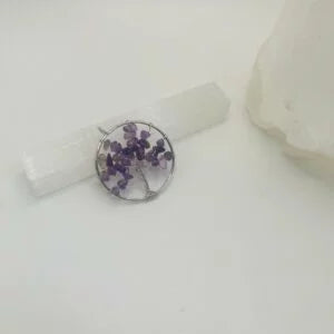 Amethyst Tree Of Life Crystal Pendant