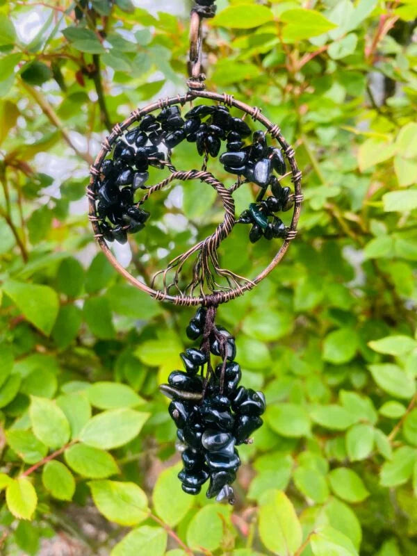 Mini Tree Of Life- Obsidian Circle