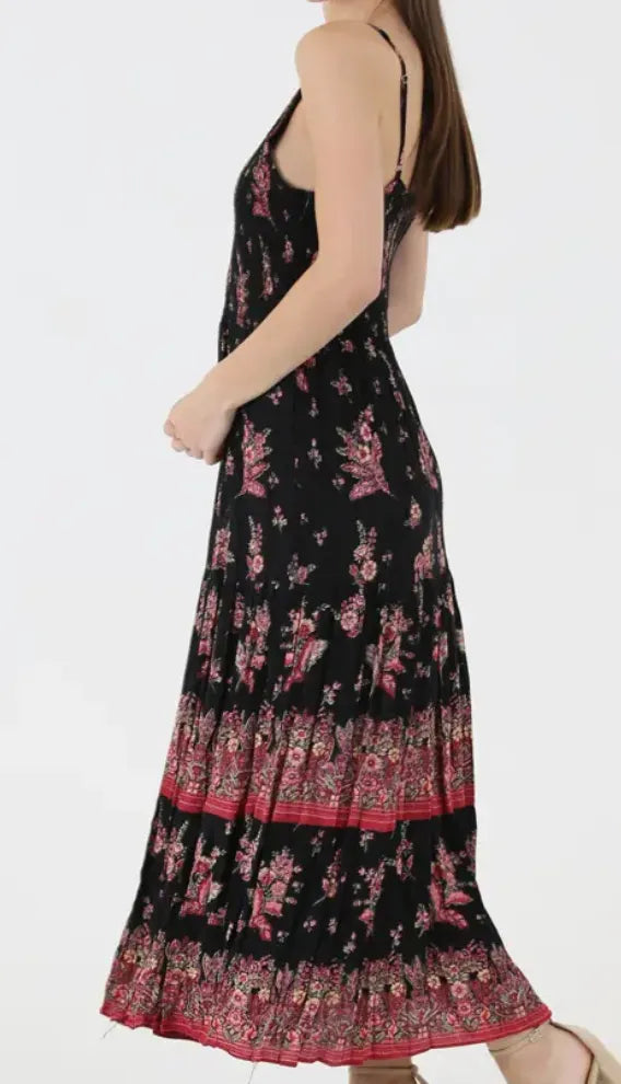 Boho Smocked Maxi Dress