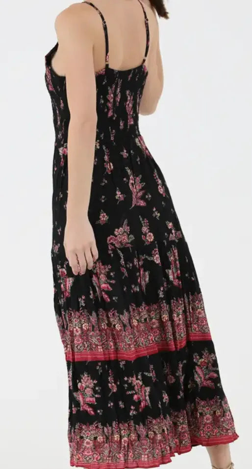 Boho Smocked Maxi Dress