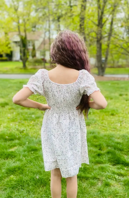 Floral Dress With Puff Sleeves