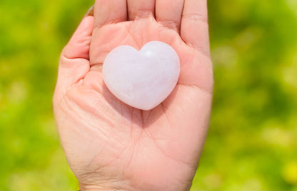 Large Rose Quartz Puff Heart Crystals 