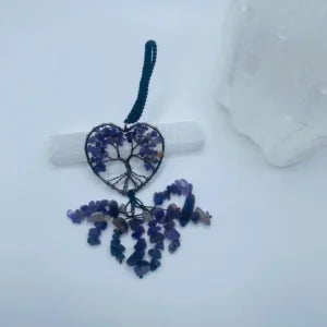 Mini Tree Of Life- Amethyst Heart