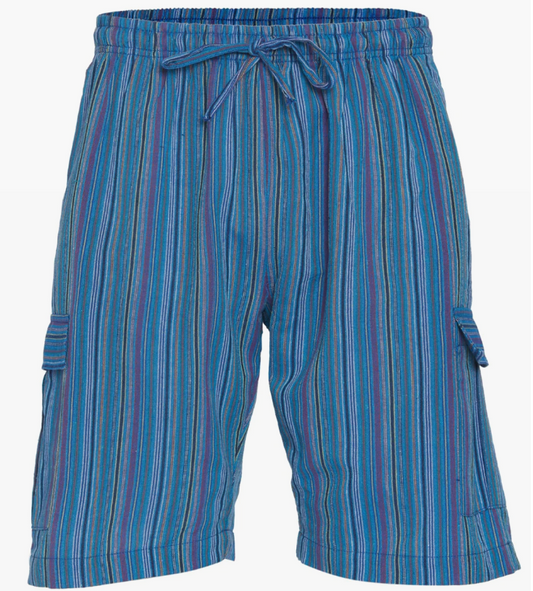 Men's Striped Shorts With Pockets