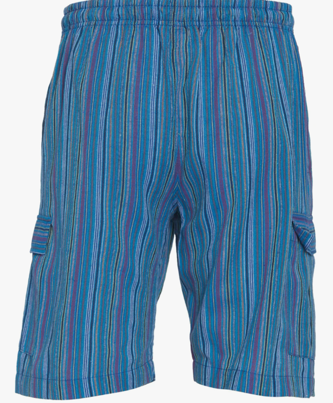 Men's Striped Shorts With Pockets