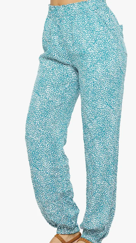 Boho Teal Jogger Pants