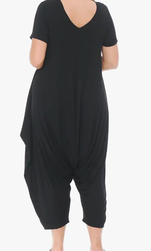 Short Sleeve Harem Jumpsuit