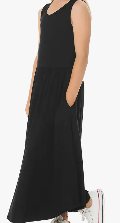 Sleeveless Long Dress With Pockets