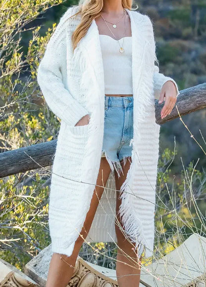 Boho Long Fringed Cardigan