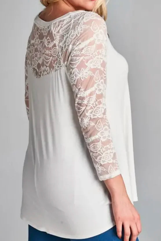 Only Prettier Lace Top - Curvy