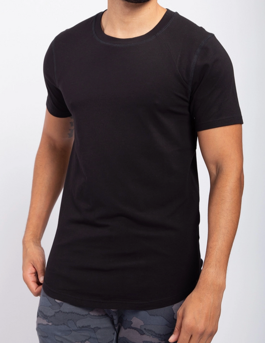 Mono B Tee With Curved Hem - Extended Sizes