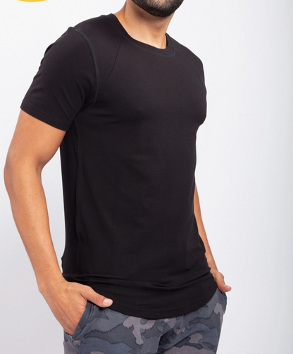 Mono B Tee With Curved Hem - Extended Sizes