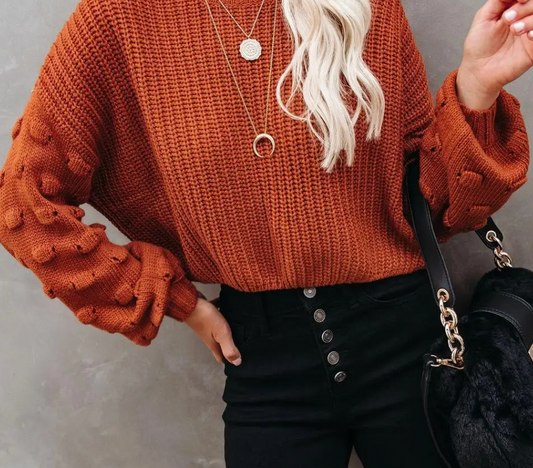 Cropped Knitted Sweater