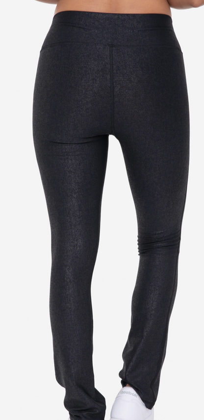 Faux Leather Foil Bootcut Leggings