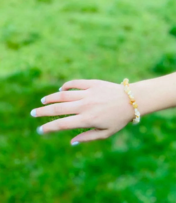 Citrine crystal chip bracelet