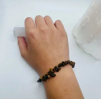 Tigers eye Crystal chip bracelet